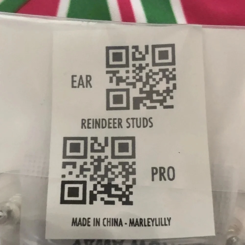 New Marley Lilly Silver Tone Reindeer‎ Earrings NWT